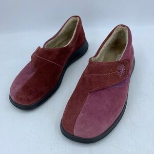 Hotter Suede Faux Fur Lined Comfort Loafer Shoes England Walking Minimalist Sz 9